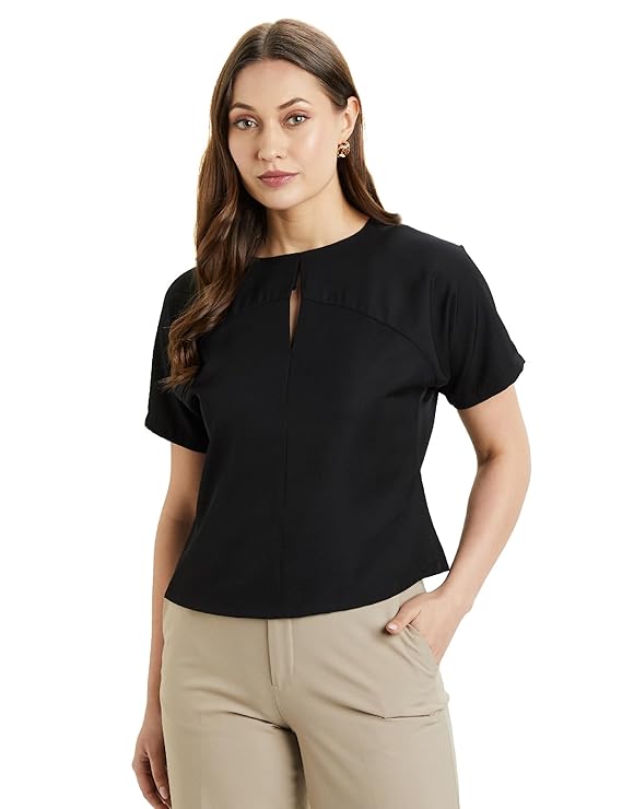 Symbol Premium Women's Polyester Crop Top (Relaxed Fit | Stylish | Desk-to-Dinner) (Available in Plus Sizes) - Image 4